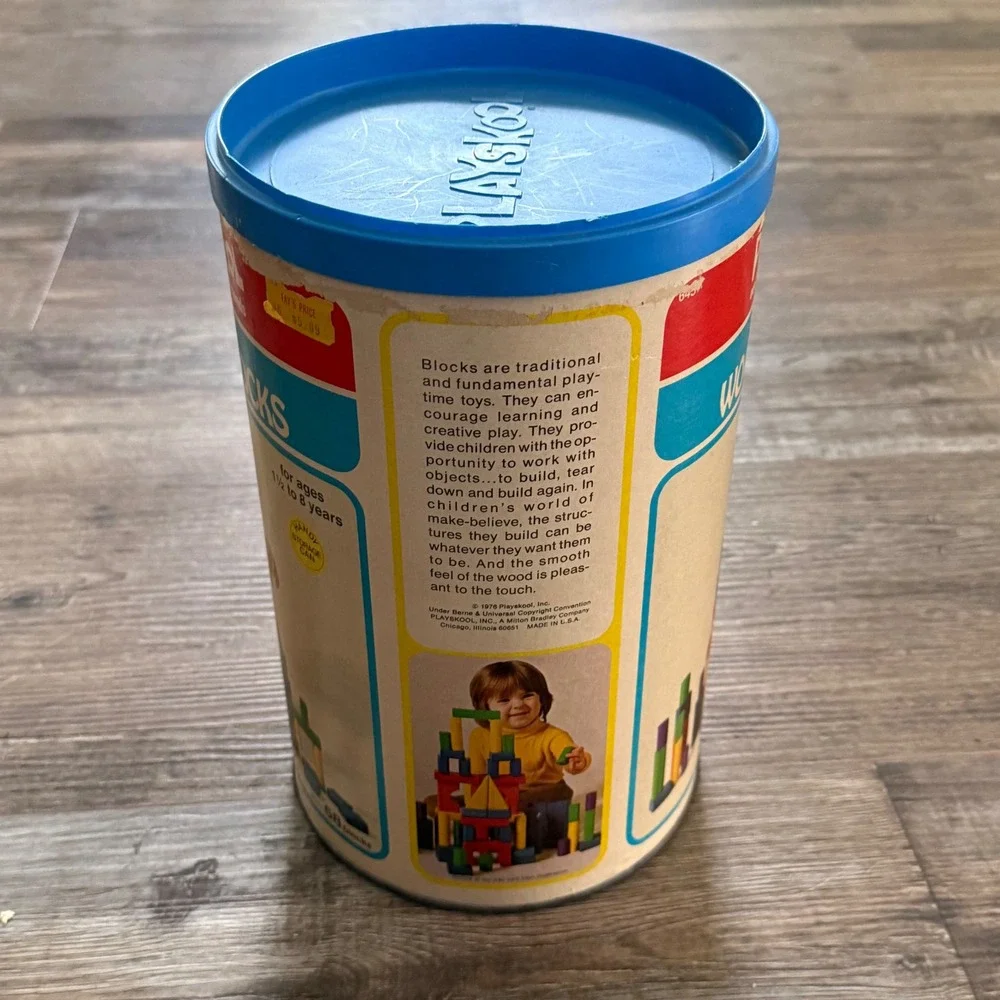 Playskool blocks canister